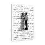Music Lyrics Song -- Canvas  18"X24" -- Derrick & Amber
