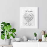Lyrics -- Ellen & Drew 02.21.2022 -- White framed 11x14 -- Printify
