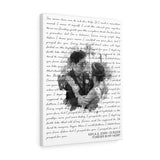 Lyrics Song -- Canvas  18"X24" -- Kayla & John