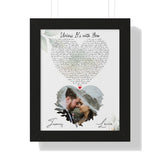 Lyrics -- James & Laura 08/25/2018 -- Black framed 11"x14" -- Printify
