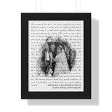 Lyrics Song -- Black framed poster/ 11"x14" -- Michael & Jennifer