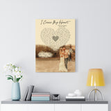 I Cross My Heart Lyrics -- Canvas 18"X24" -- Tanner and Jessica