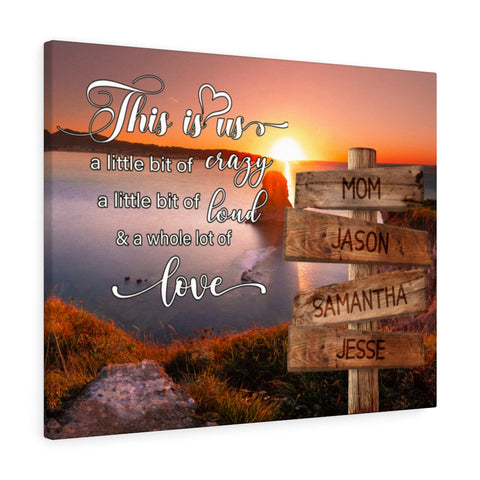 Street sign -- Mom Jason Samantha Jesse -- Canvas 24x30 -- Printify