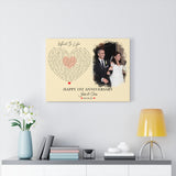 Lyrics -- John & Tara 04.10.21 -- Canvas 18x24 -- Printify