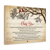 Lyrics -- Only You -- Canvas 18x24 -- printify