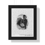 Lyrics -- Matthew and Kayann November 5 2020 -- Black framed 11x14 -- Printify