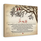in My Life Song Canvas -- Canvas 14x11 -- 34 -- printify