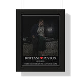 Lyrics Song -- Black Framed poster/ 12”x16” -- Brittani & Peyton
