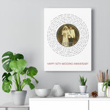 Lyrics -- Alan and Donna 12.11.1971 -- Canvas 12x16 -- Printify