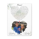 Lyrics Song -- Canvas 12"X16" -- Anthony & Katelyn 09-24-2022
