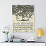 in My Life Lyrics -- Canvas  24"x30" --- 6 -- printify