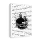 Lyrics Song -- Canvas  11"X14" --  Spencer & Jess