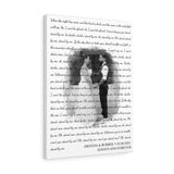 Lyrics -- Amanda & Robbie 05.08.2021 -- Canvas 18x24 -- Printify