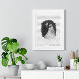 Lyrics -- Dom & Casey 02/13/2021 -- White framed 12x16 -- Printify