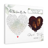 Lyrics -- Shaquiel & Tre'Ona -- Canvas 24x30 -- Printify