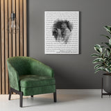 Lyrics Song -- Canvas 24"x30" --  Drake & Natasha