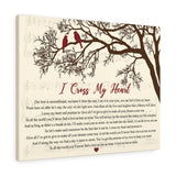 Lyrics -- I Cross My Heart -- Canvas 24x30 -- Printify
