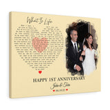 Lyrics -- John & Tara 04.10.21 -- Canvas 18x24 -- Printify