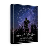 Star map -- Laura And Christopher 3/28/2019 -- Canvas 8x10 -- Printify