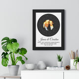 Lyrics Song -- Black Framed poster/ 12”x16” -- James and Caroline