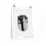 Lyrics Song -- Poster/ 16''x20'' -- Daniel & Megan