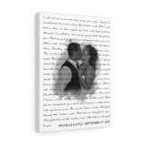 Lyrics -- Michelle & Kyle -- Canvas 12x16 -- printify