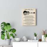Lyrics -- Write This Down -- Canvas 8x10 -- Printify