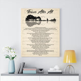 Music Lyrics Song -- Canvas 24"x30" -- Forever After All (Luke Combs)