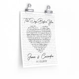 Lyrics -- James & Cassondra 11.13.2010 -- 9x11 -- Printify