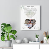 Music Lyrics Song -- Canvas 11"X14" -- Georgene & Viv