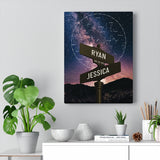 Star Map -- Ryan Jessica  -- Canvas 12x16 -- Printify