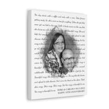 Lyrics Song -- Canvas  11"X14" -- Dora & Carlo 09.15.2012