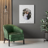 Lyrics Song -- Canvas  24"x30" -- David & Holly