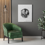 Lyrics -- Abel & Madison 01.08.21 -- Canvas 24x30 -- Printify
