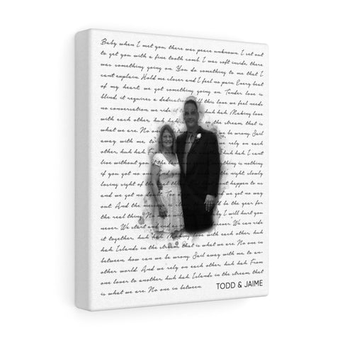 Classic Love Stories -- Canvas 8''x10" -- Todd & Jaime