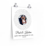 Lyrics Song -- poster/ 11''x14'' -- Paul & Kristina 2021