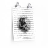 Lyrics Song -- poster/ 9''x11'' -- Corinne & Peyton
