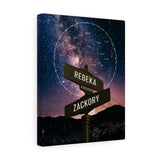 Stars Map -- Canvas 11"x14" --  Rebeka & Zackory
