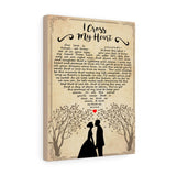 I Cross My Heart Lyrics -- Canvas 12"X16" -- 3