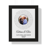 Vinyl -- Adrian & Alex 09.28.2021 -- Black framed 11x14 -- Printify