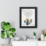 Lyrics -- Heather & Mike  02.01.21 -- Black framed 11"x14" -- Printify