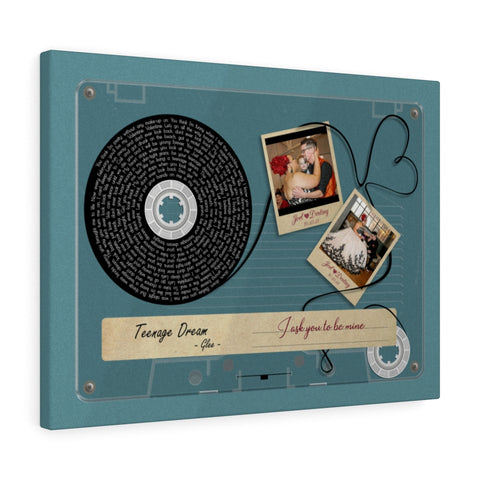 Cassettes-Tape Prints -- Canvas  18"X24" -- Joel &Destiny