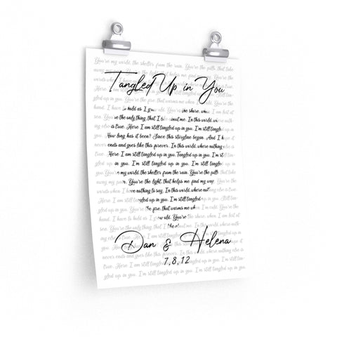Printify 11x14 Poster - Dan & Helena - Tangled Up