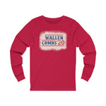 Wallen Combs 20 -- Unisex Long Sleeve Tee -- Red -- 1.1 -- printify