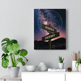 Stars Map -- Canvas 11"x14" --  Rebeka & Zackory