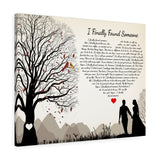 Lyrics -- I Finally Found Someone -- Canvas 30x24 -- Printify