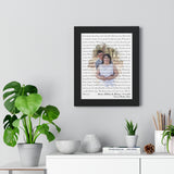Lyrics -- Arsenio Adalberto & Johanna 05.12.2018 -- Black framed 11"x14" -- Printify