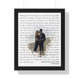 Lyrics Song -- Black framed poster/ 16"x20" -- Luke & Lizzy 07.14.18