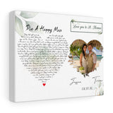 Lyrics -- Jessica and Trevor 04/10/16 -- Canvas 8x10 -- Printify