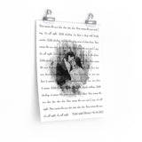 Lyrics Song -- poster/ 11''x14'' -- Tyler and Olivia 10-16-2021